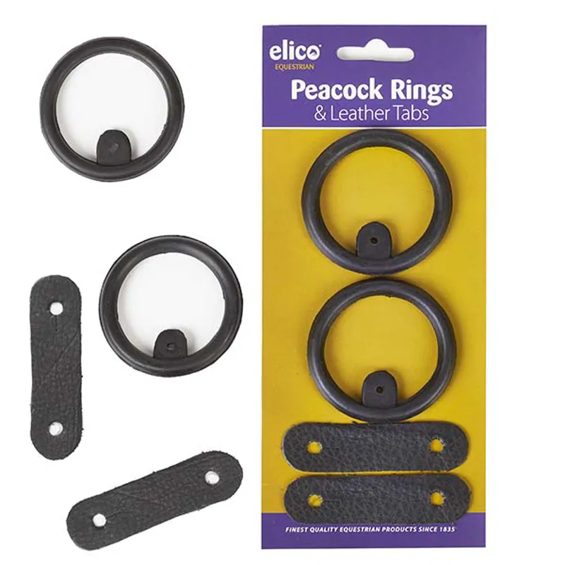 Elico Peacock Rings and Leathers in Black 